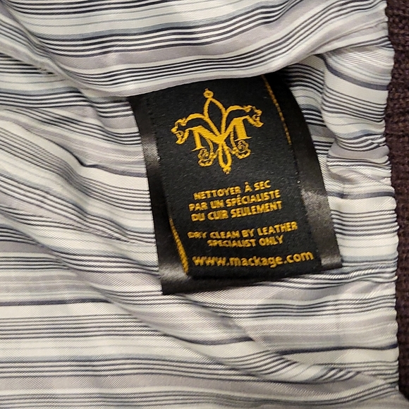 ๐ฏAuth Mackage Brown Soft Genuine Leather Jacket Size S - Picture 4 of 10